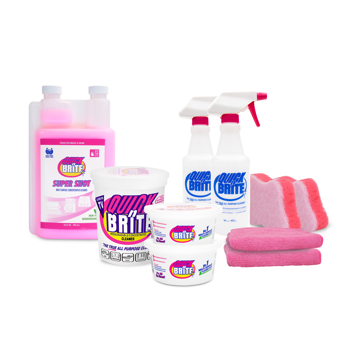 Original Pink Cleaner - All Purpose Kit - Quick n' Brite & QUICK 'n Brite