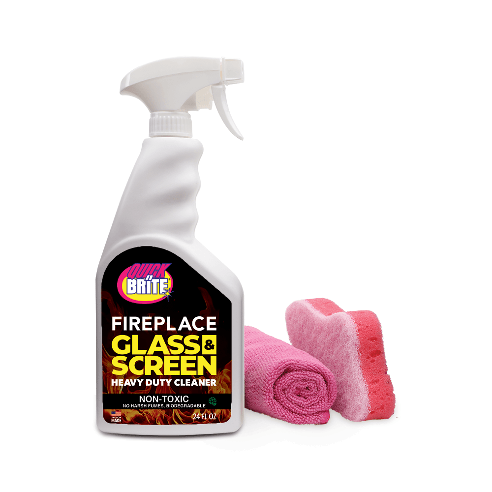 Quick’n Brite Fireplace Glass & Screen Cleaner