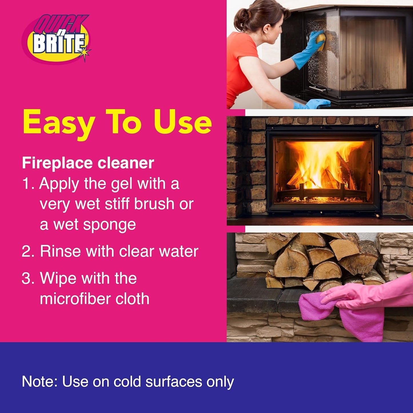 Quick’n Brite Fireplace Cleaning Kit