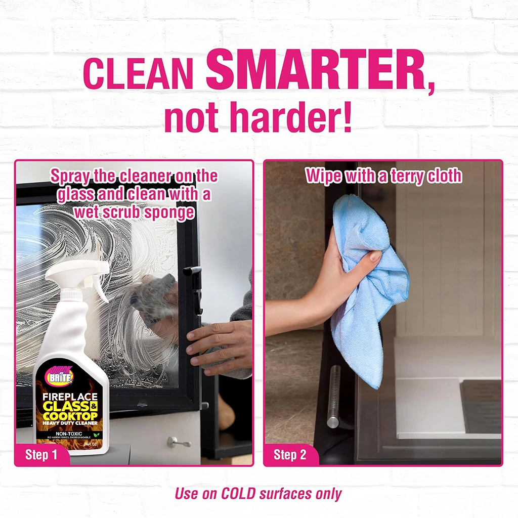 Fireplace Glass and Cooktop Cleaner how to use