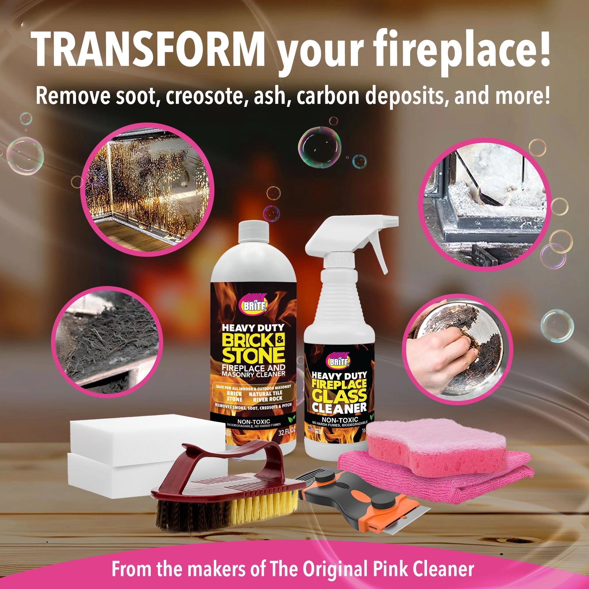 Quick ’n Brite Fireplace Cleaning Kit