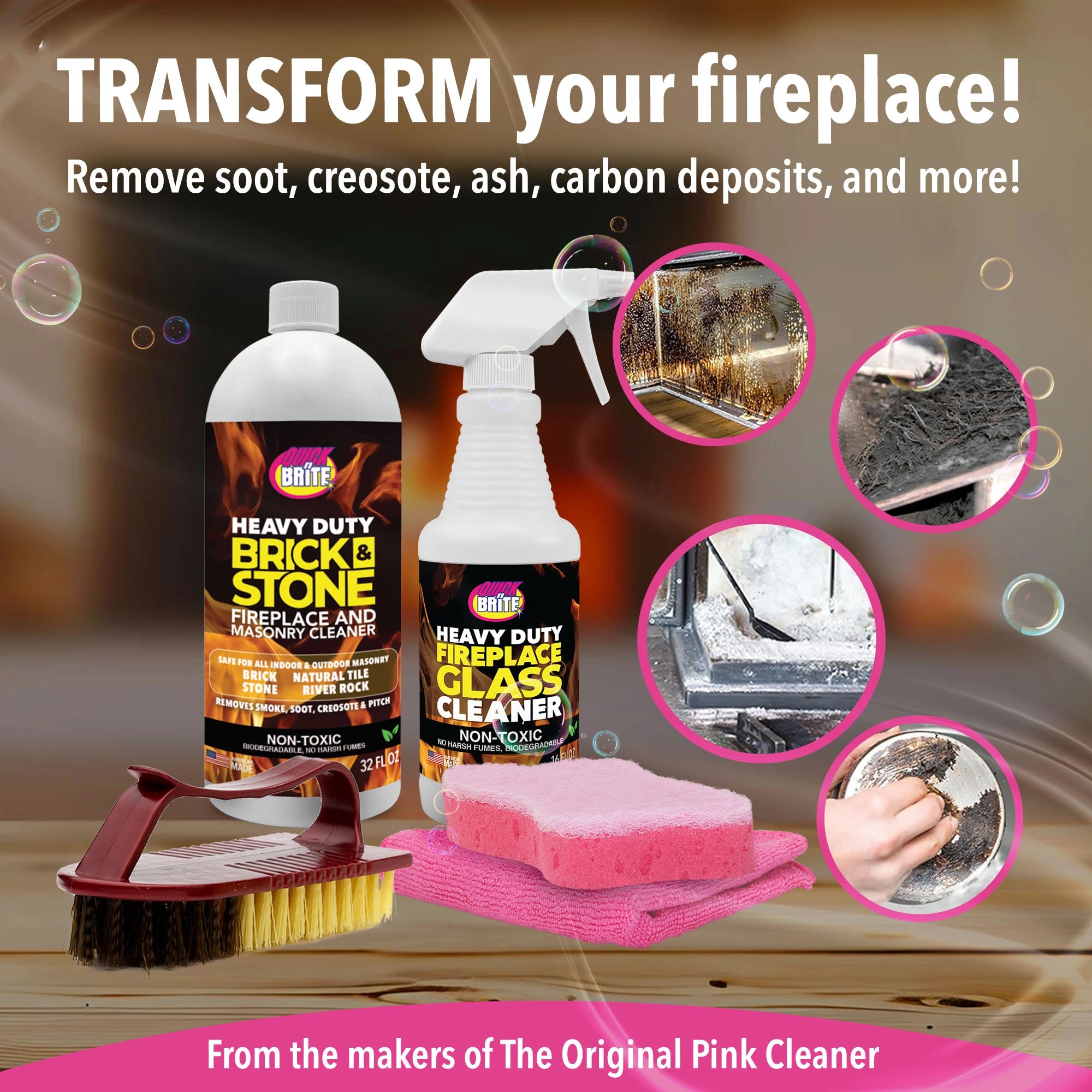 Quick ’n Brite Fireplace Cleaning Kit