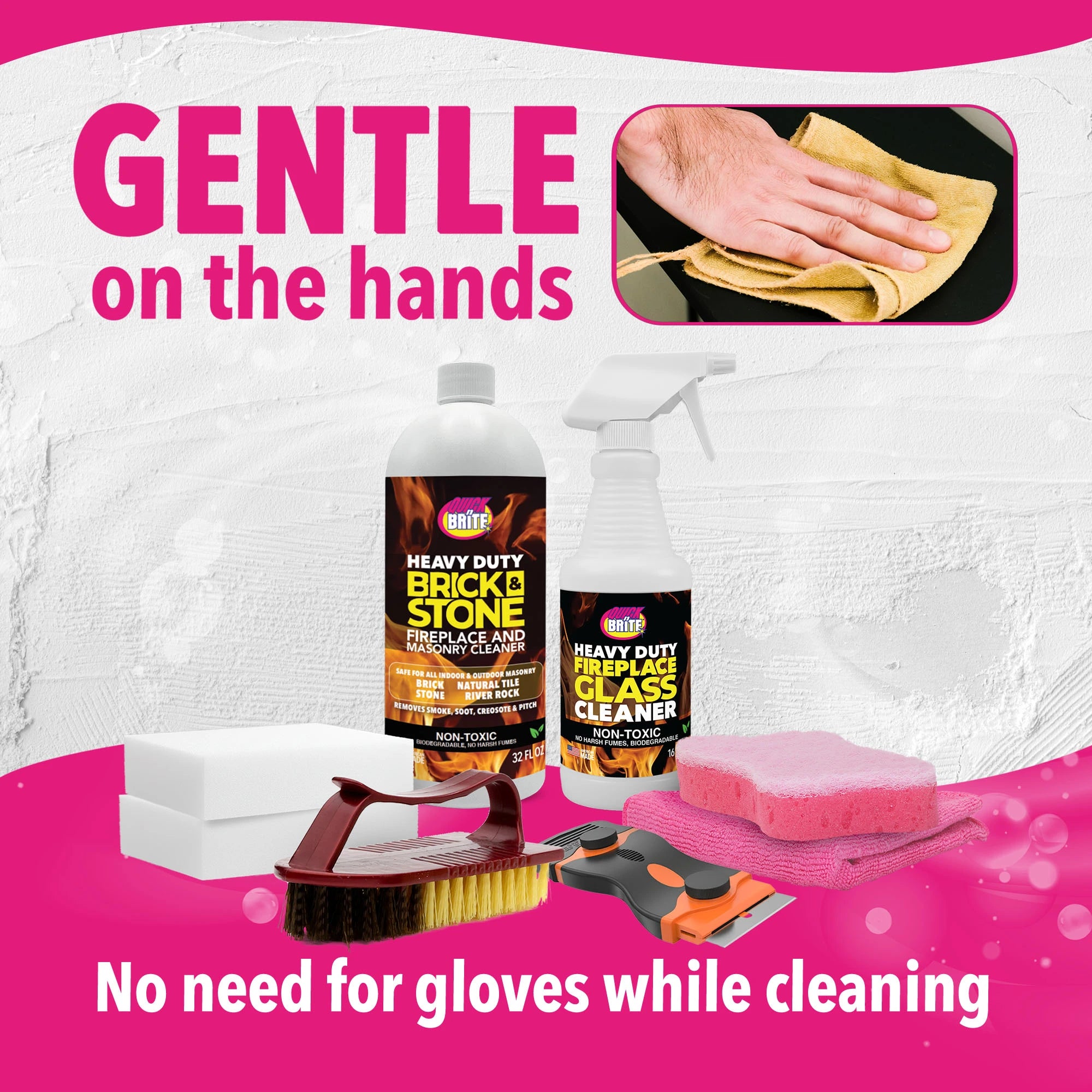 Quick ’n Brite Fireplace Cleaning Kit