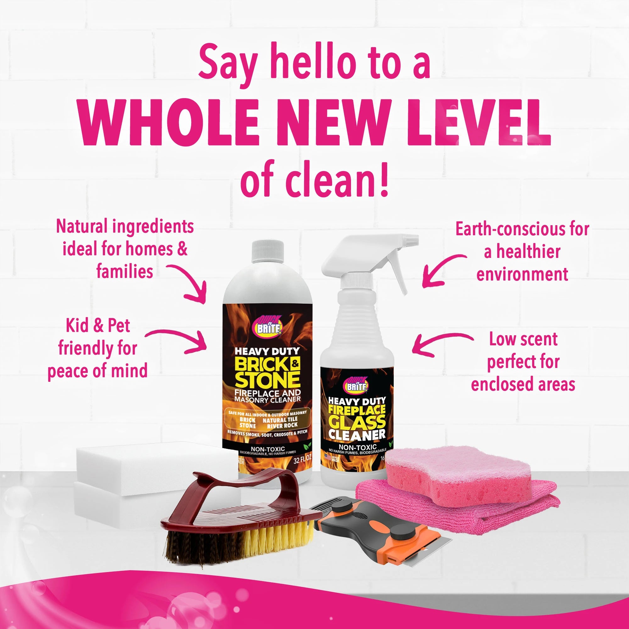 Quick ’n Brite Fireplace Cleaning Kit