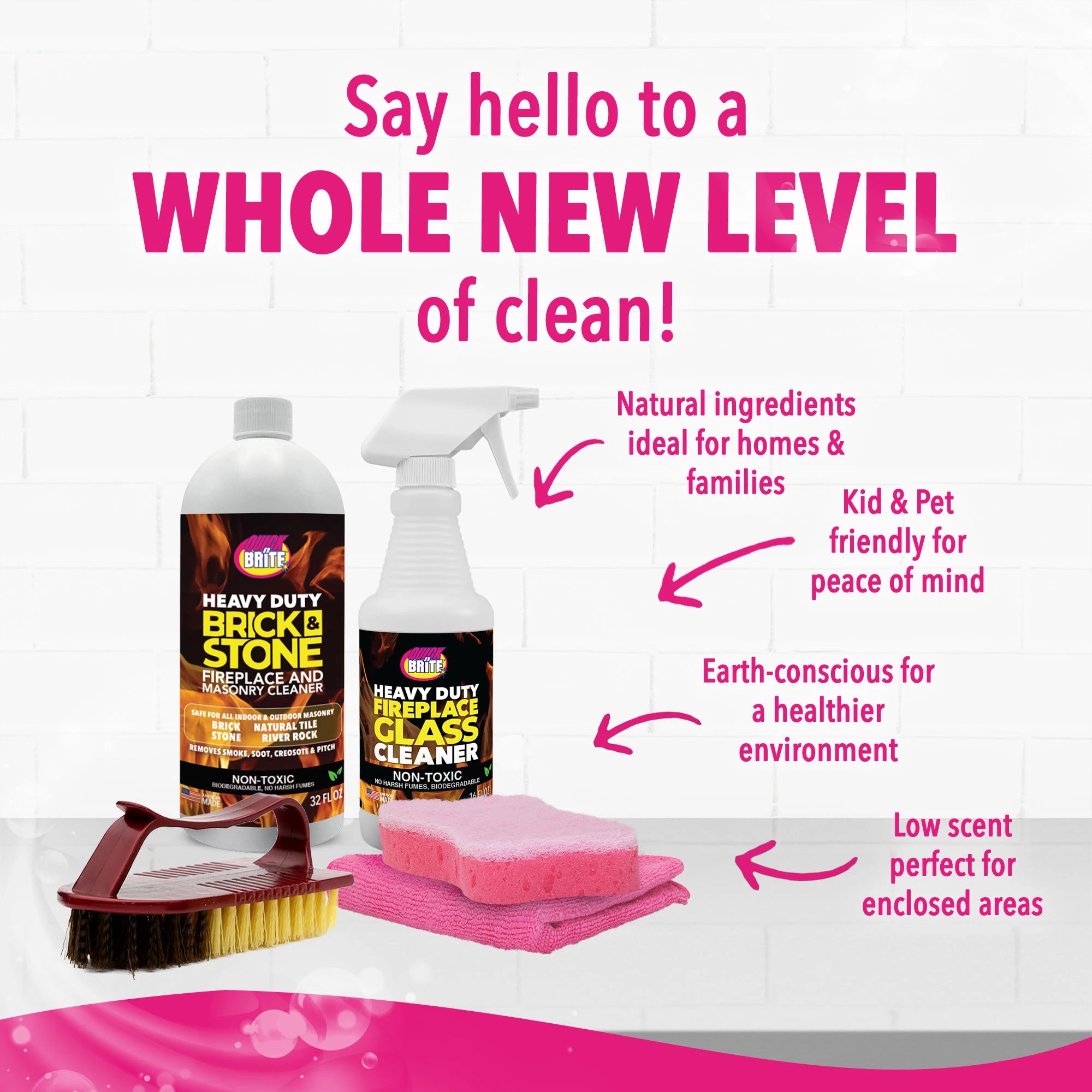 Quick ’n Brite Fireplace Cleaning Kit