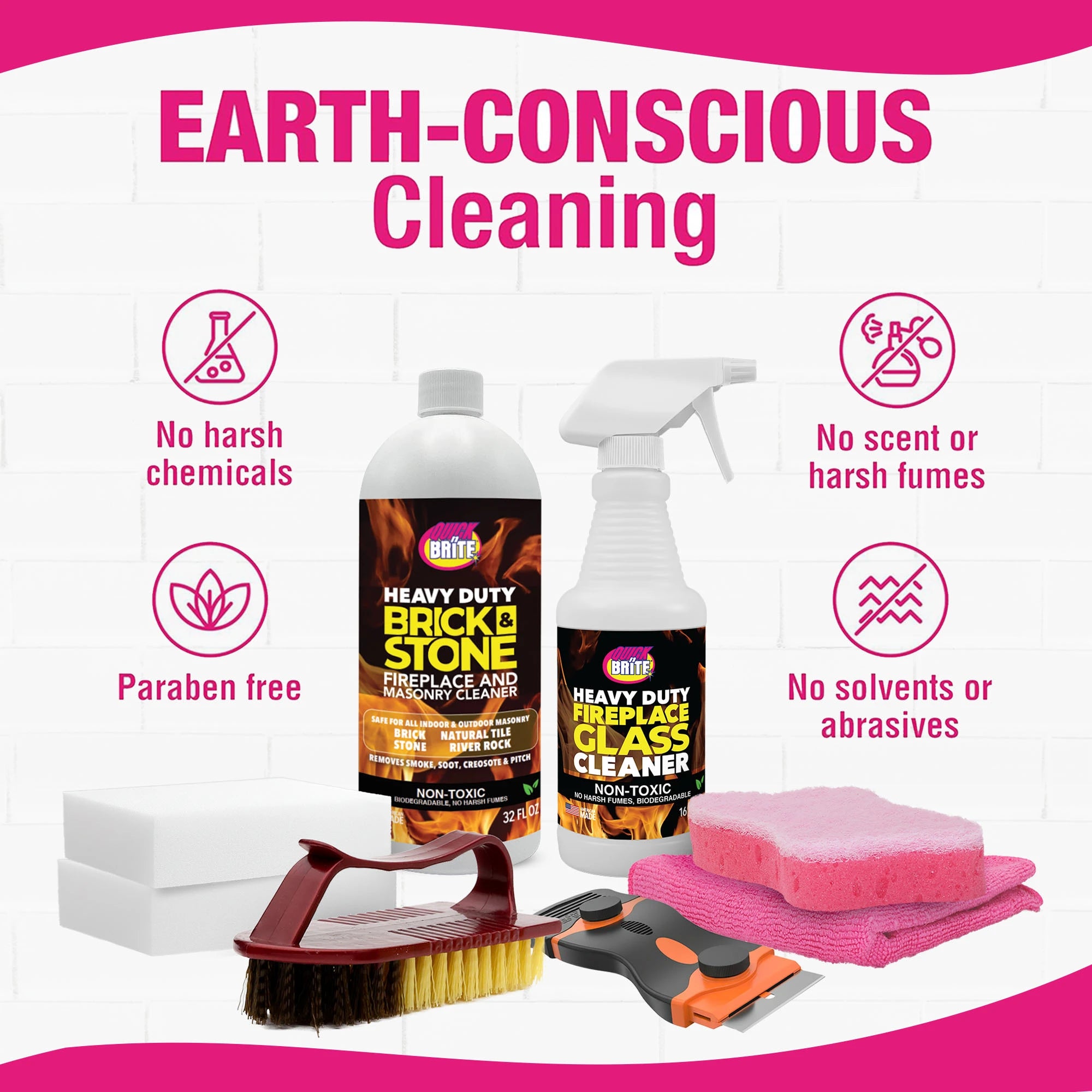 Quick ’n Brite Fireplace Cleaning Kit