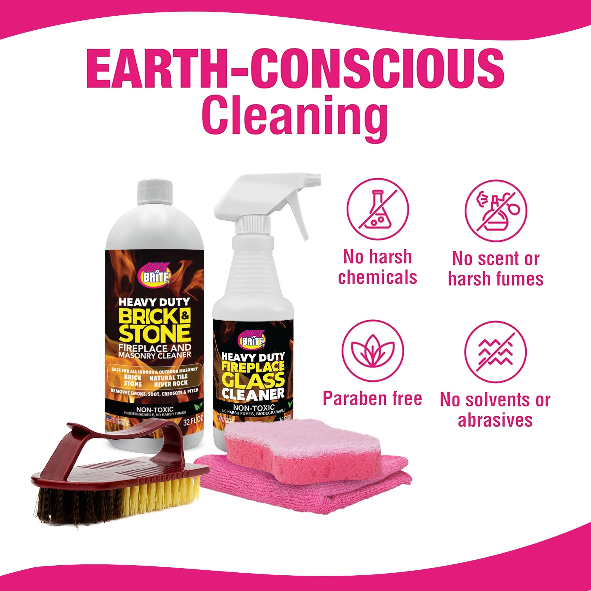 Quick ’n Brite Fireplace Cleaning Kit