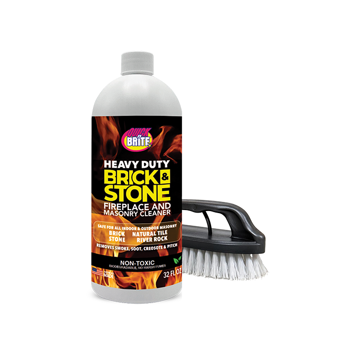 Quick ’n Brite Fireplace Brick & Stone Cleaner Gel with Cleaning Brush