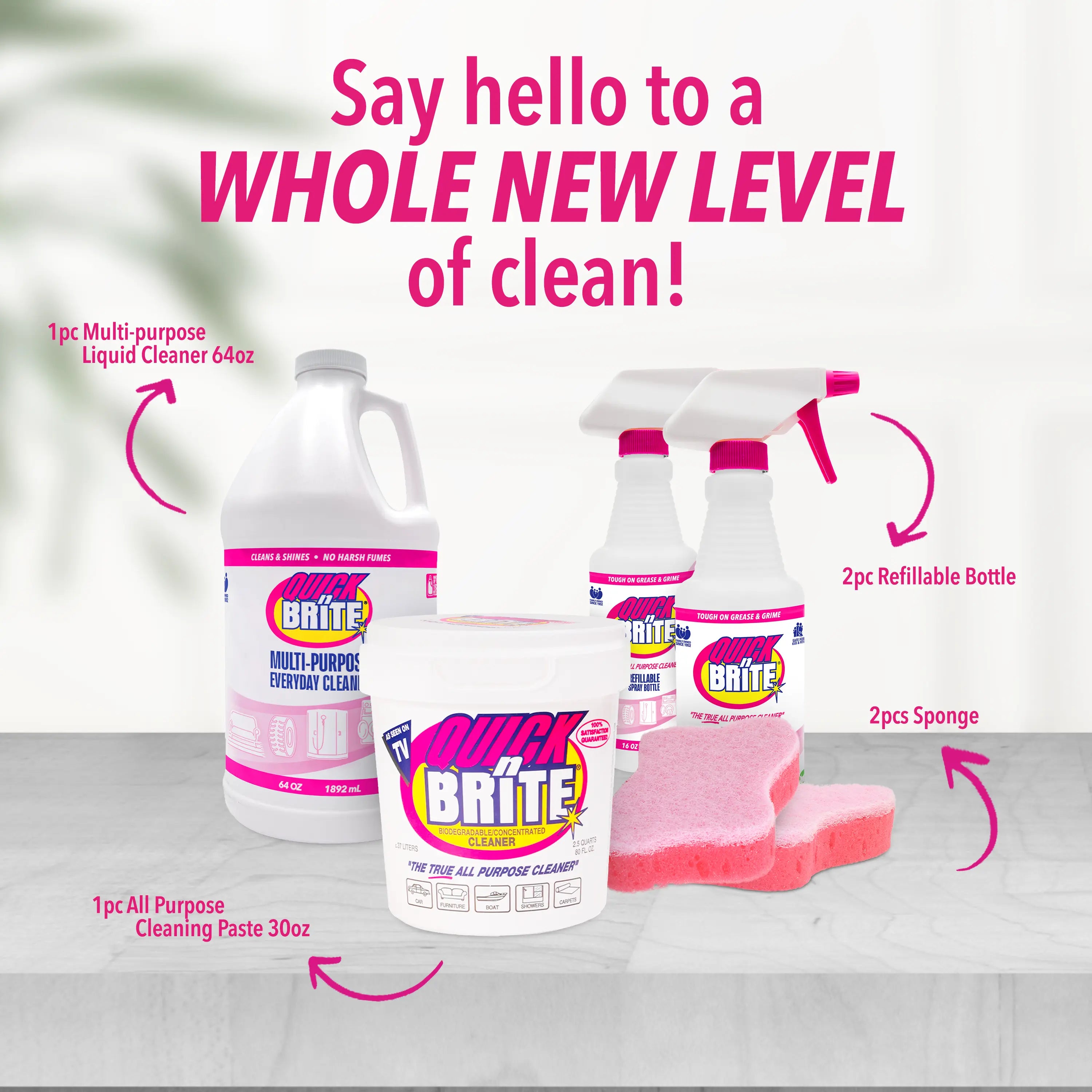 Quick 'n Brite All Purpose Cleaning Combo Kit