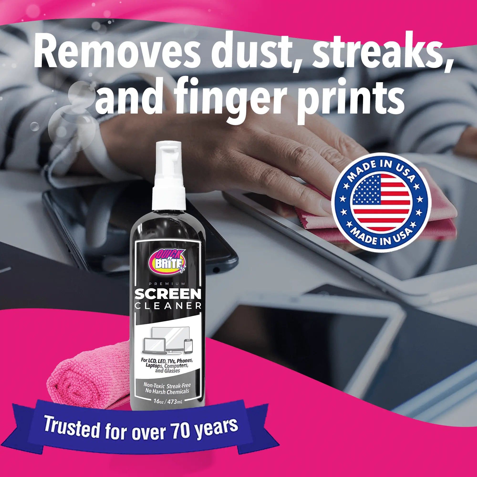 QB Screen Cleaner 16oz trust