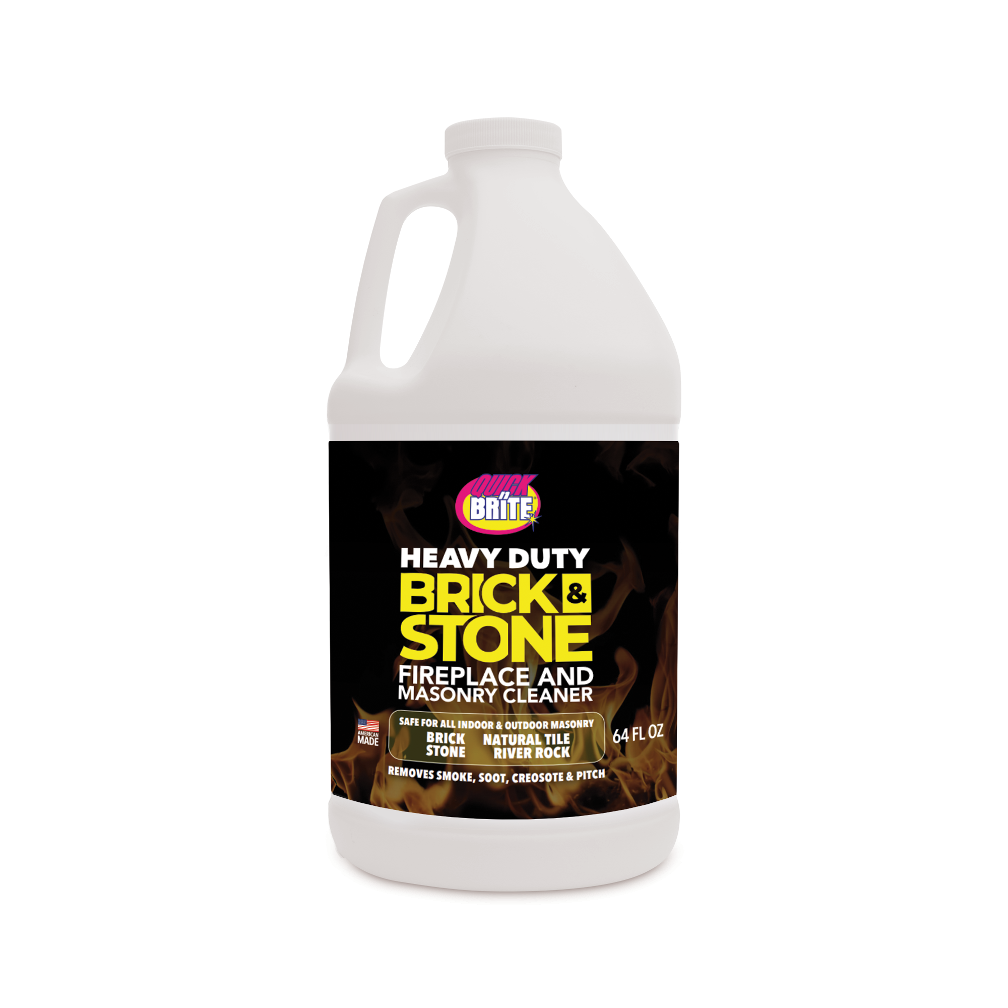 Quick ’n Brite Fireplace Brick & Stone Cleaner Gel with Cleaning Brush