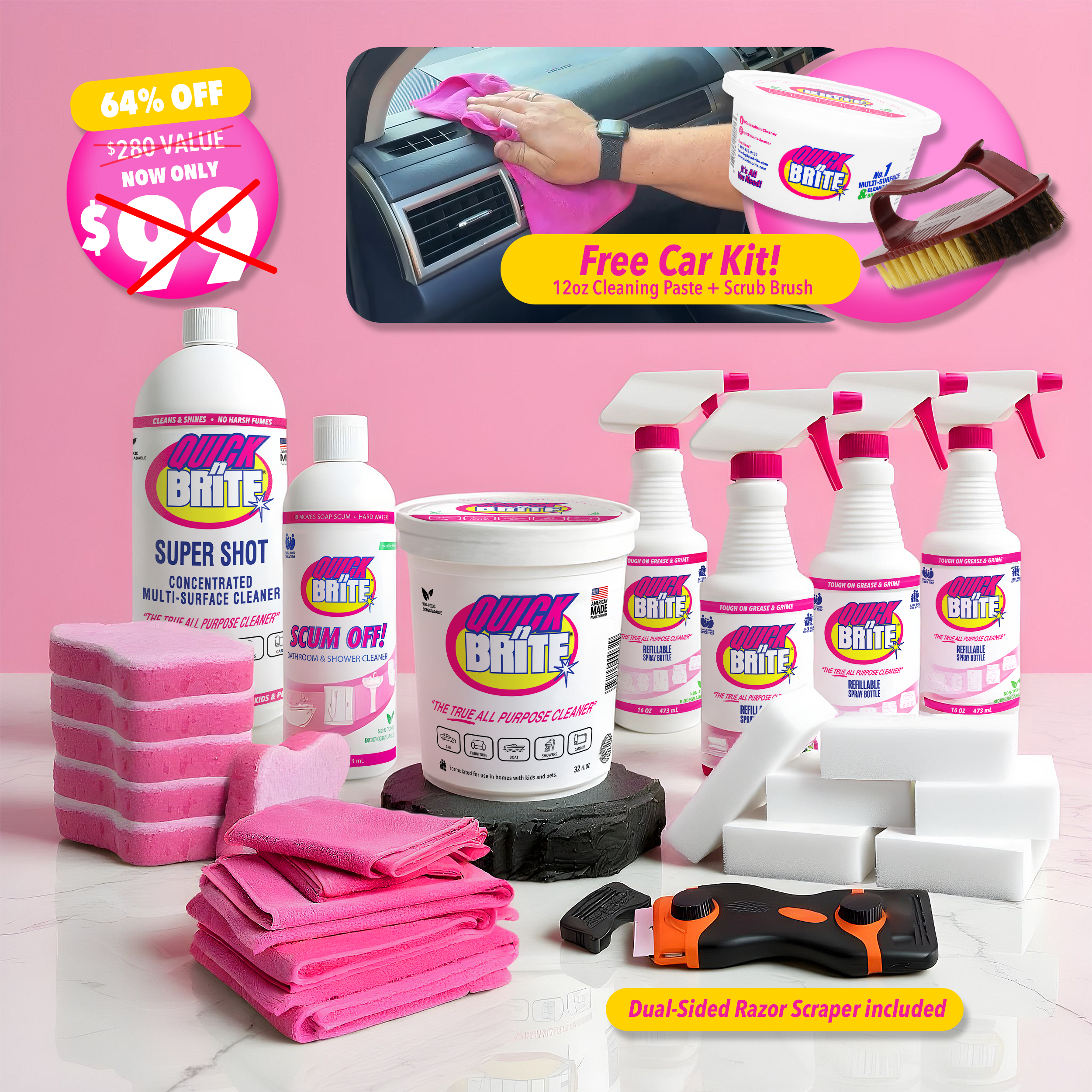 Quick 'n Brite Professional Cleaning Kit - 70% Off Fall Sale!
