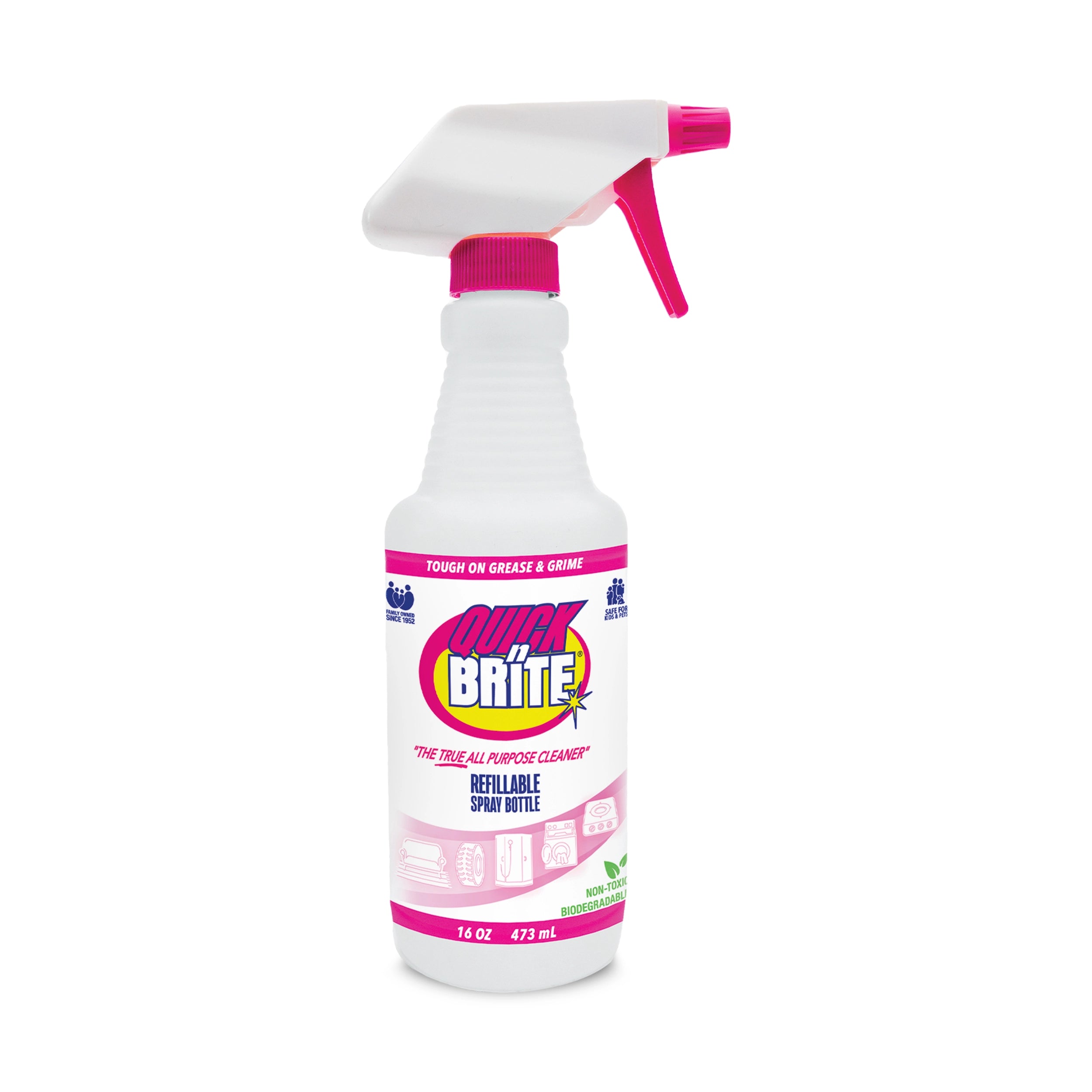 Quick ’n Brite Refillable Spray Bottle, 16oz